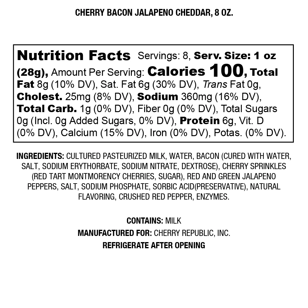 Cherry Bacon Jalapeno White Cheddar Cheese - Image 3
