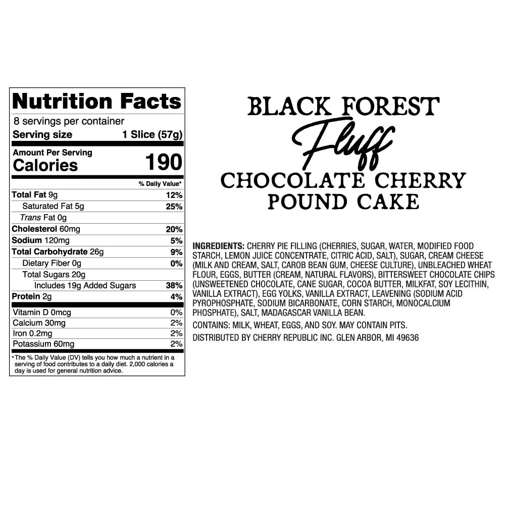 Black Forest Fluff Chocolate Cherry Pound Cake & Orchard Tin Bundle - Image 3