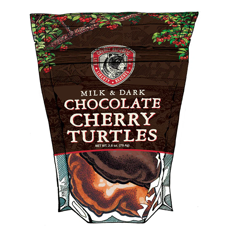 Dark and Milk Chocolate Cherry Turtles 2.8oz