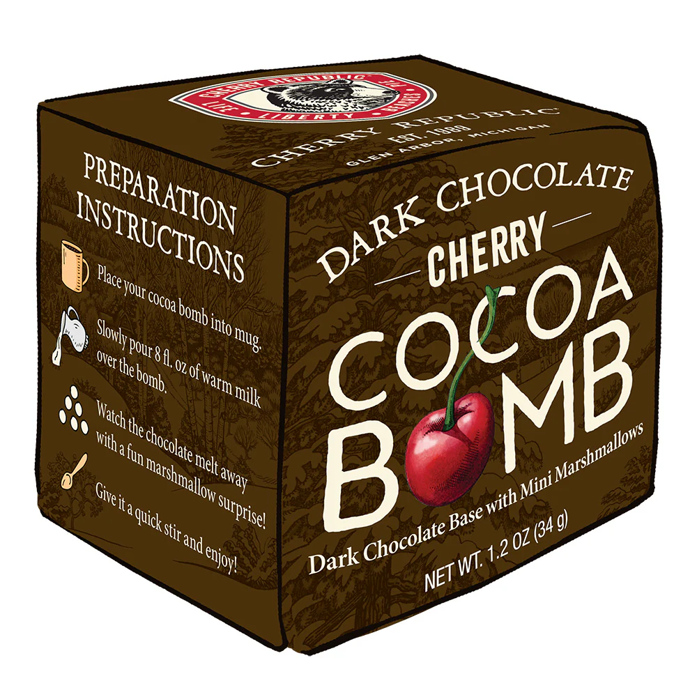 Dark Chocolate Cherry Cocoa Bomb