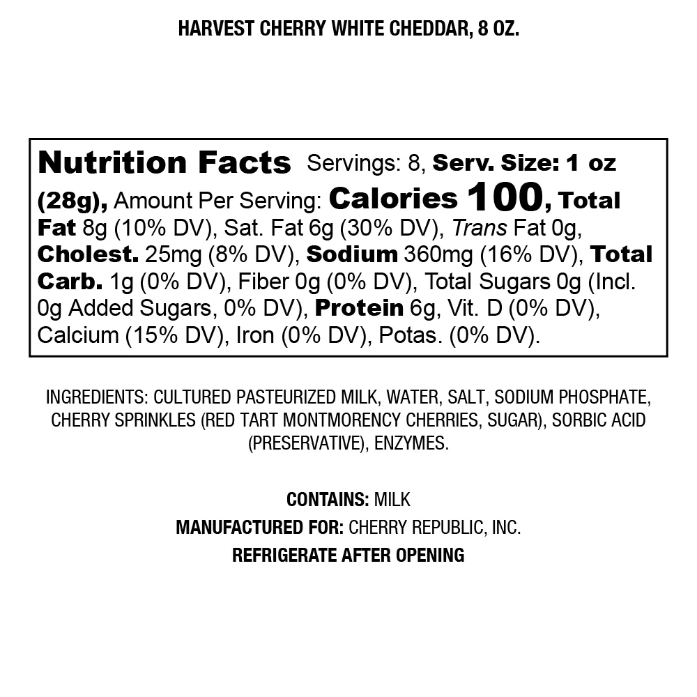 Harvest Cherry White Cheddar Cheese 8oz - Image 3