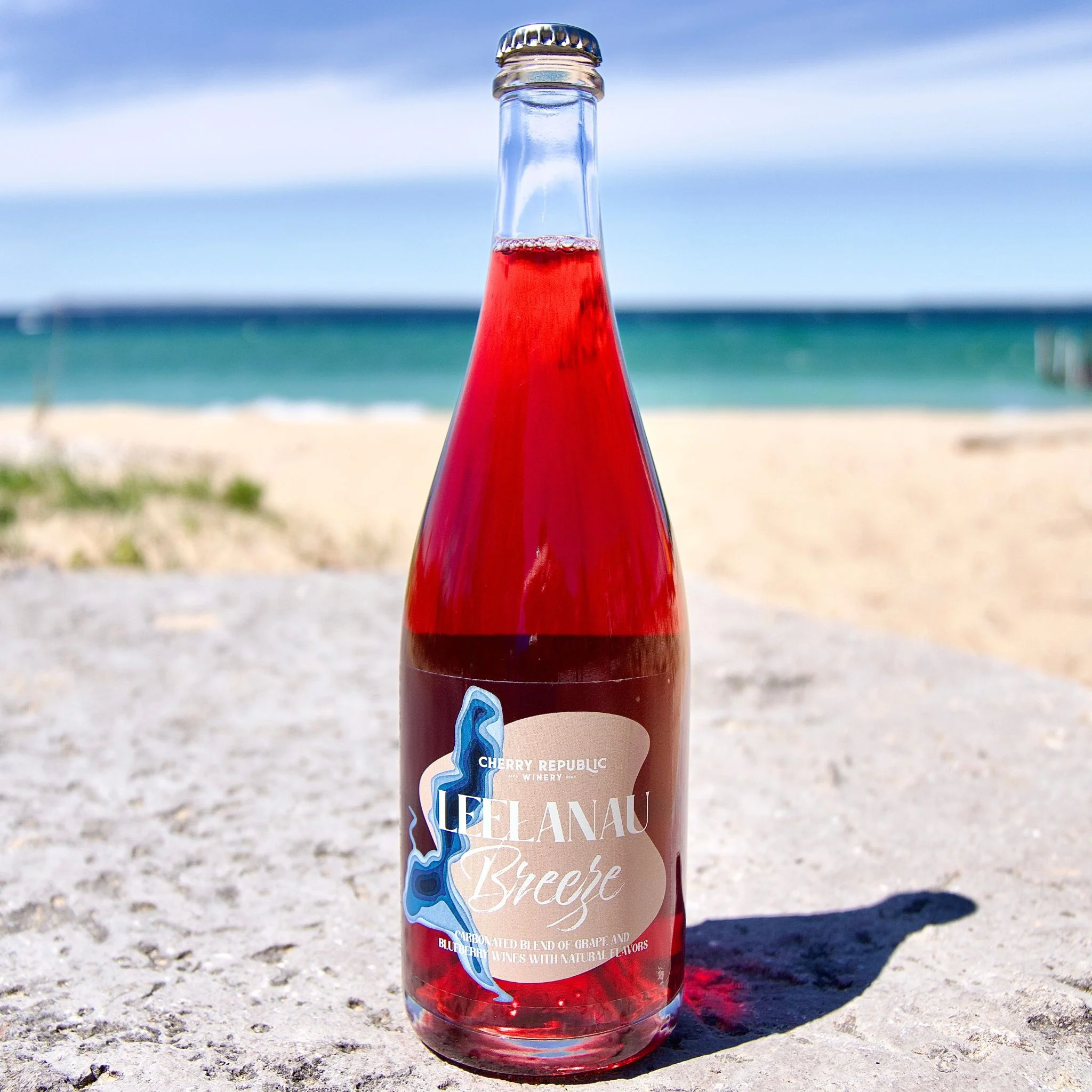 Leelanau Breeze Blueberry Cherry Sparkling Wine - Image 2